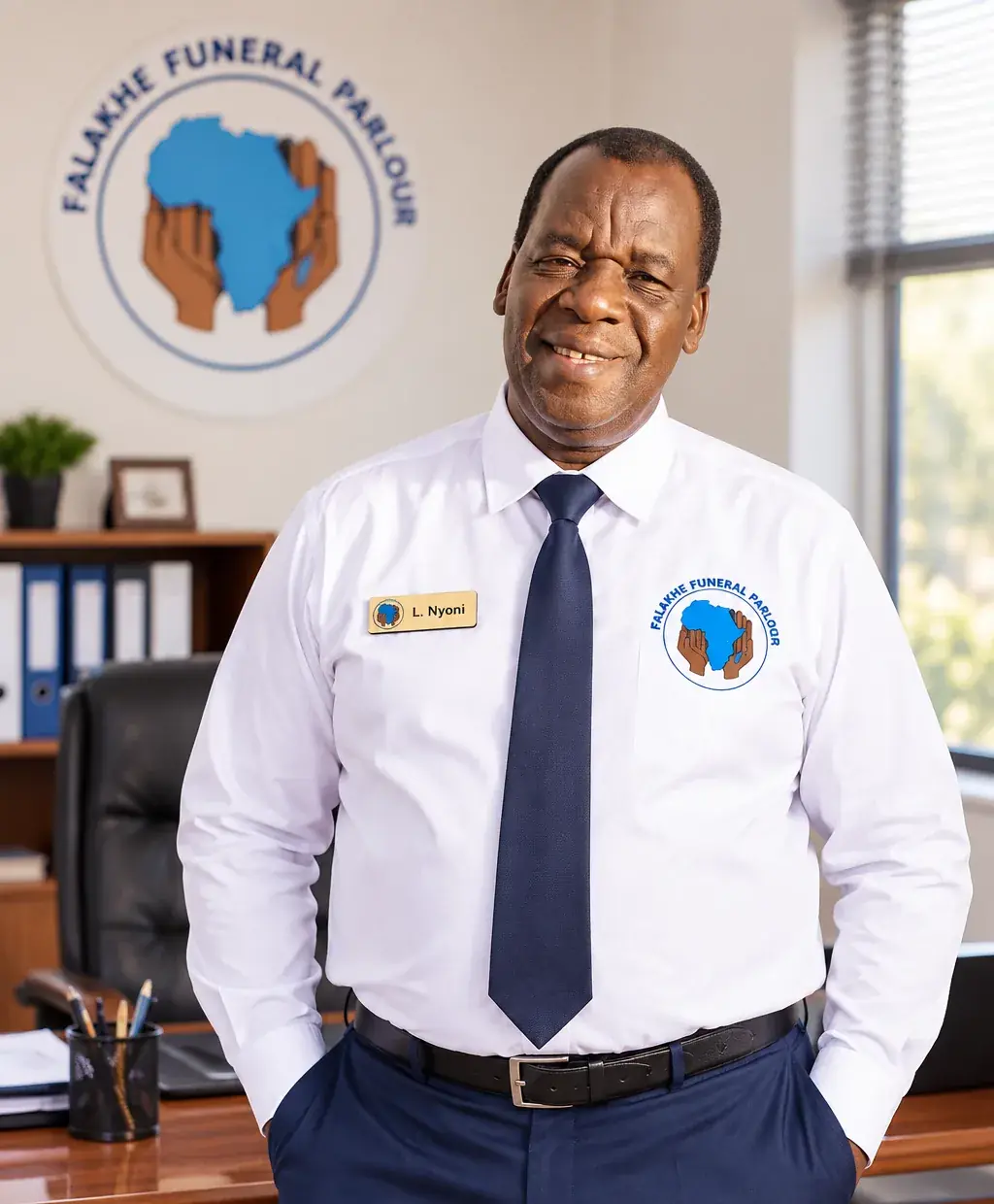 L. Nyoni, Manager at Falakhe Funeral Parlour