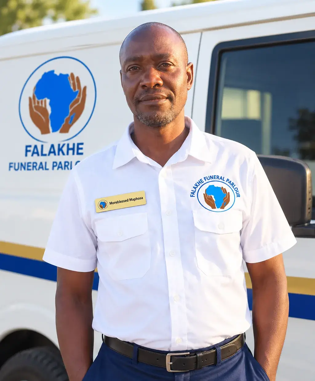 Moreblessed Maphosa, Driver at Falakhe Funeral Parlour